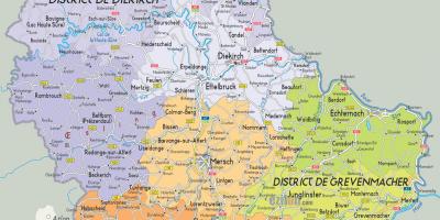Luxembourg landet kart