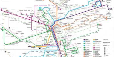 Kart over Luxembourg metro