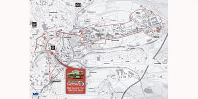 Kart av hop on hop off Luxembourg